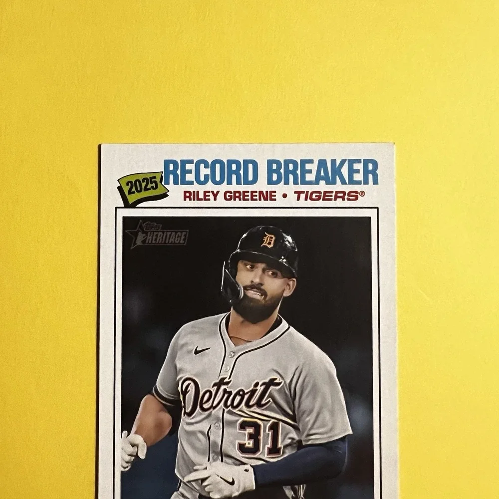 2026‎ Topps Heritage Record Breaker Riley Greene #234 Detroit Tigers Insert